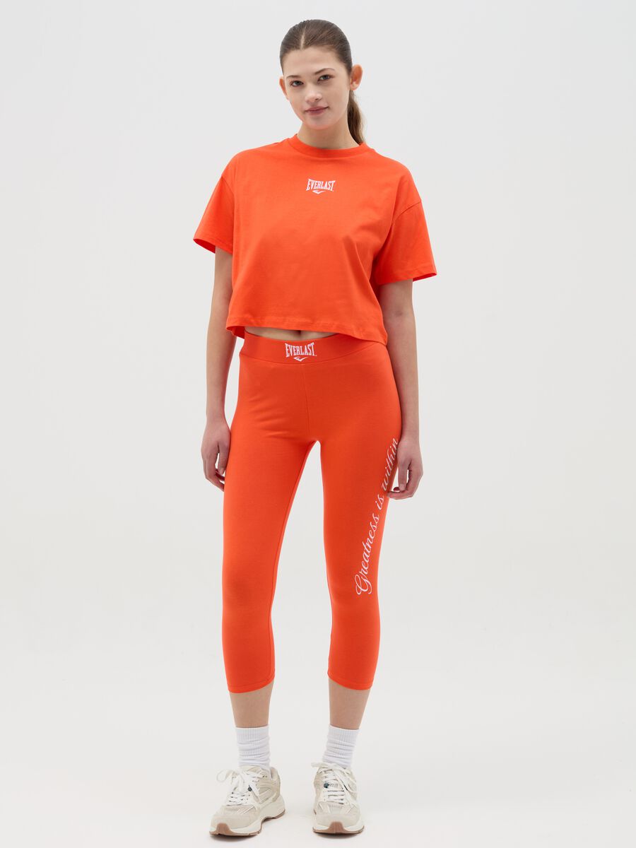 Cropped leggings with print_0