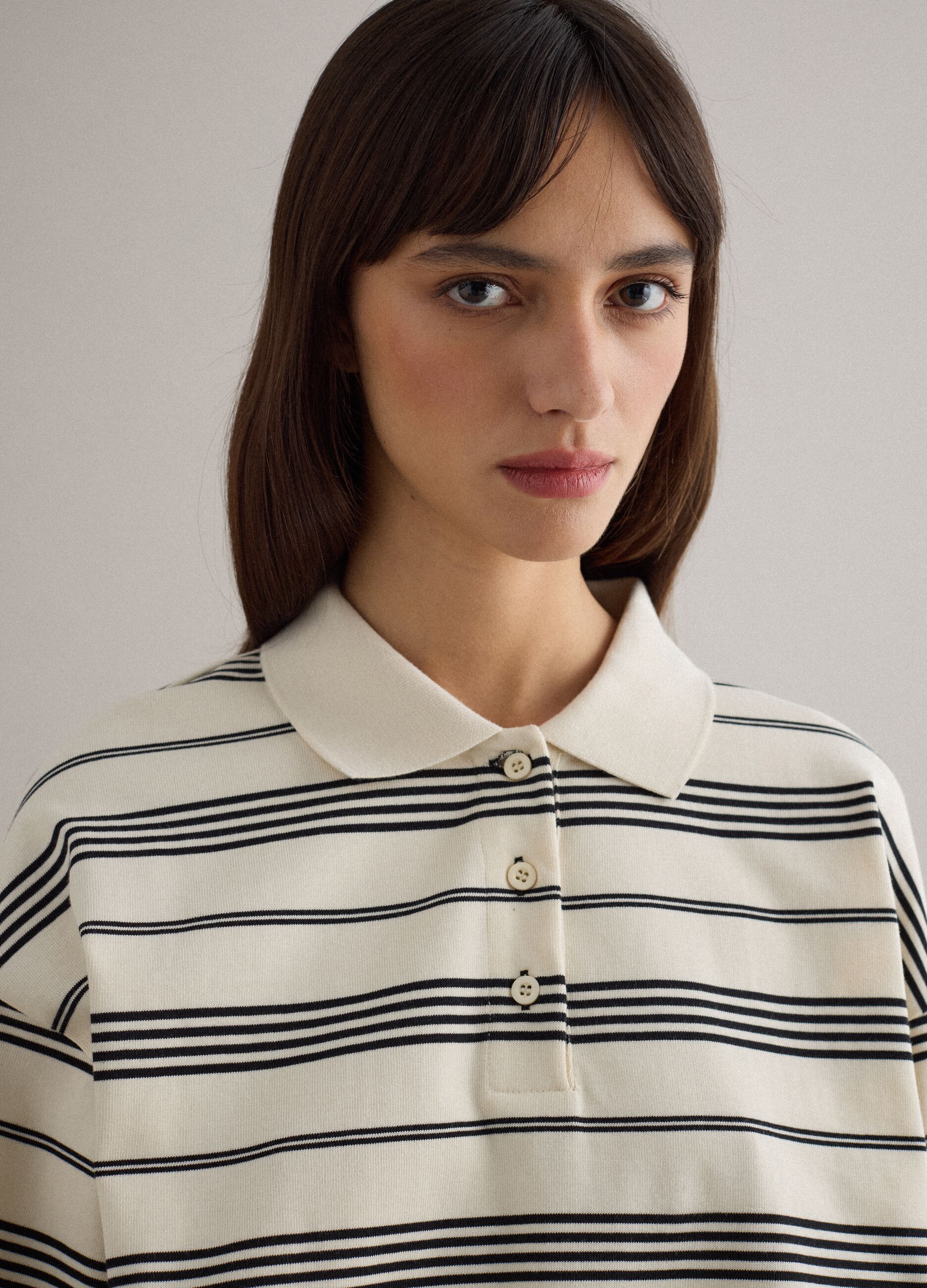 Regular fit multicolour striped pure cotton polo