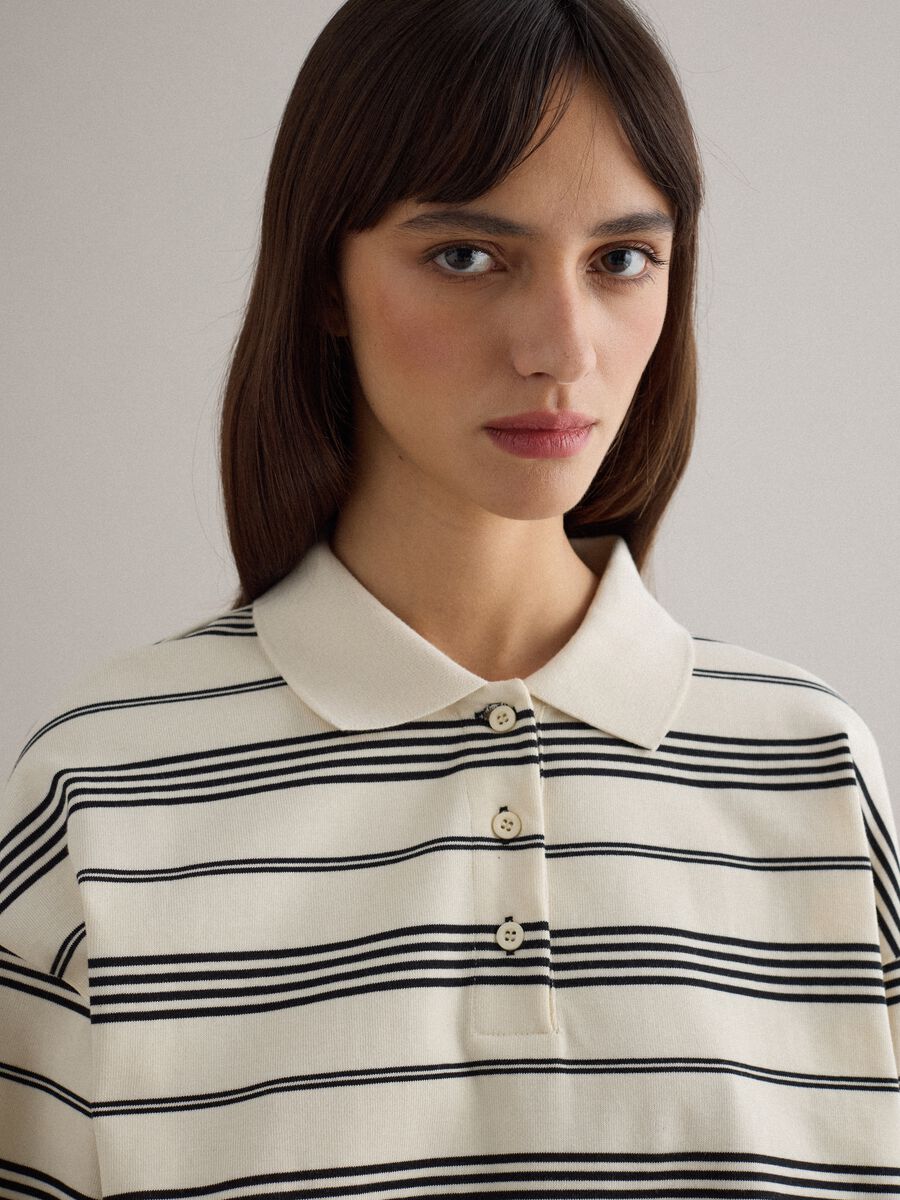 Polo in puro cotone a righe multicolor regular fit_3
