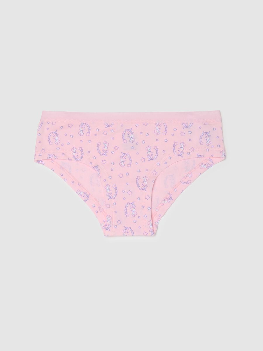 Girls' pink cotton regular fit briefs_0