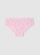 Girls' pink cotton regular fit briefs_0