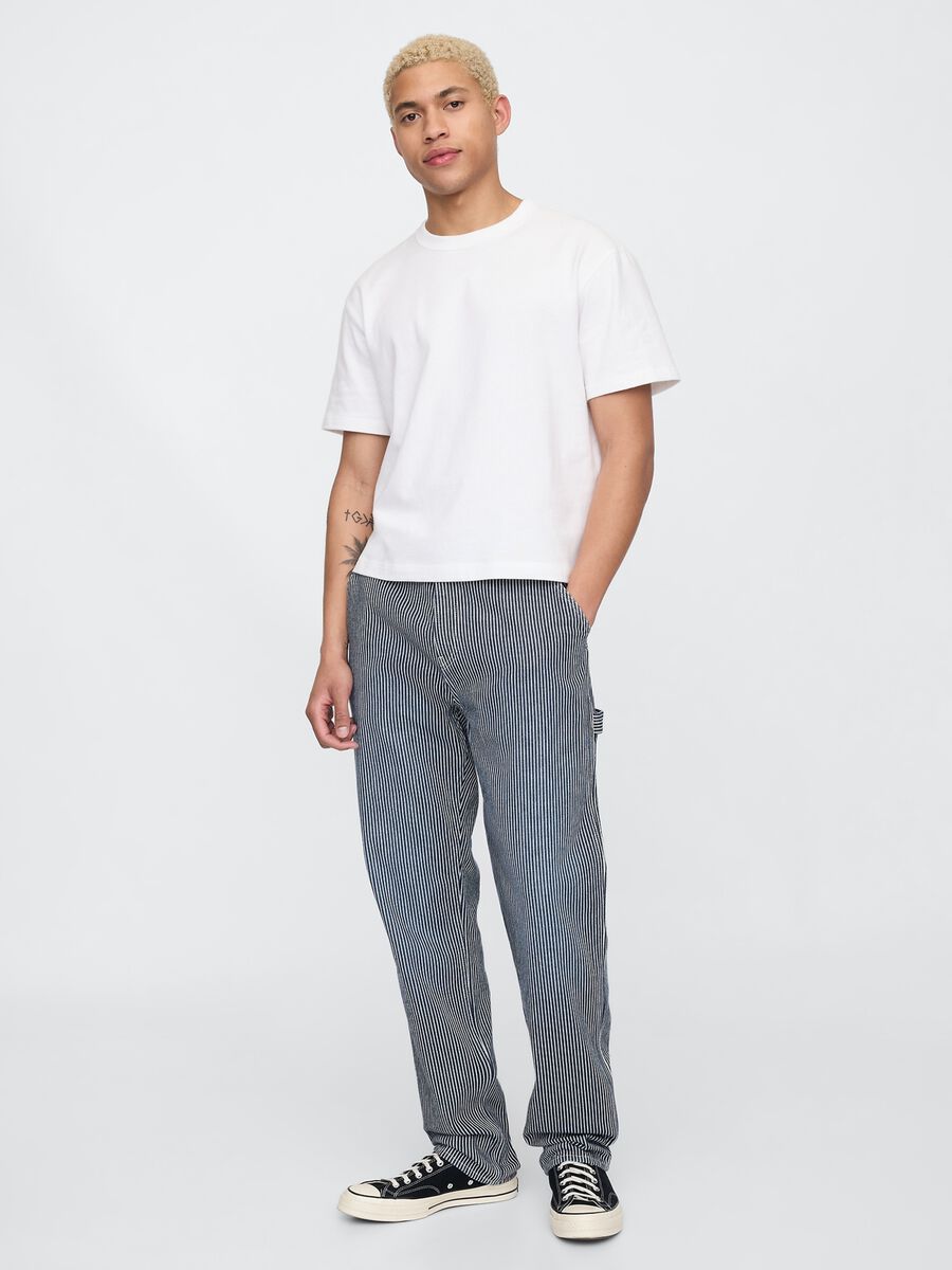 Striped Lyocell and Cotton Jeans by Gap_0