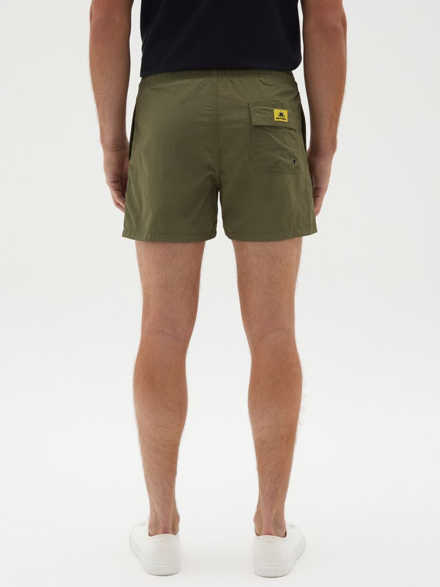 Men's Green Regular Fit Swim Shorts_3