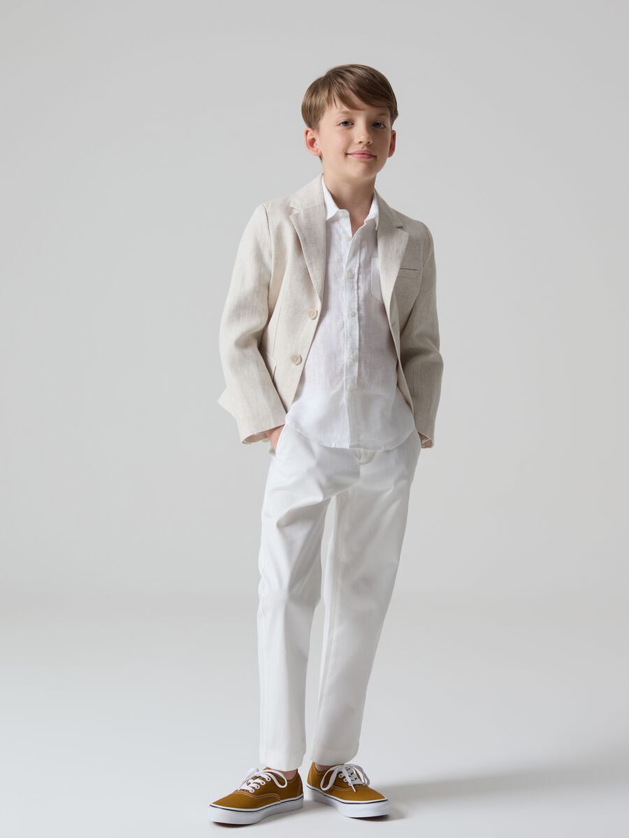 Pantaloni chino in cotone stretch_0