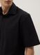 Black short-sleeve shirt with classic collar_3