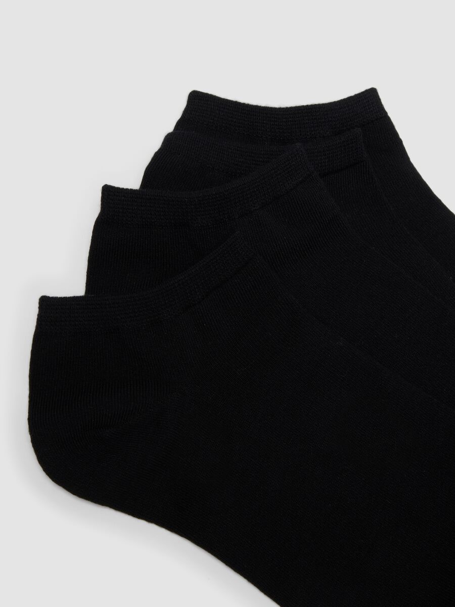 3-pack of black ankle sports socks in stretch fabric_2