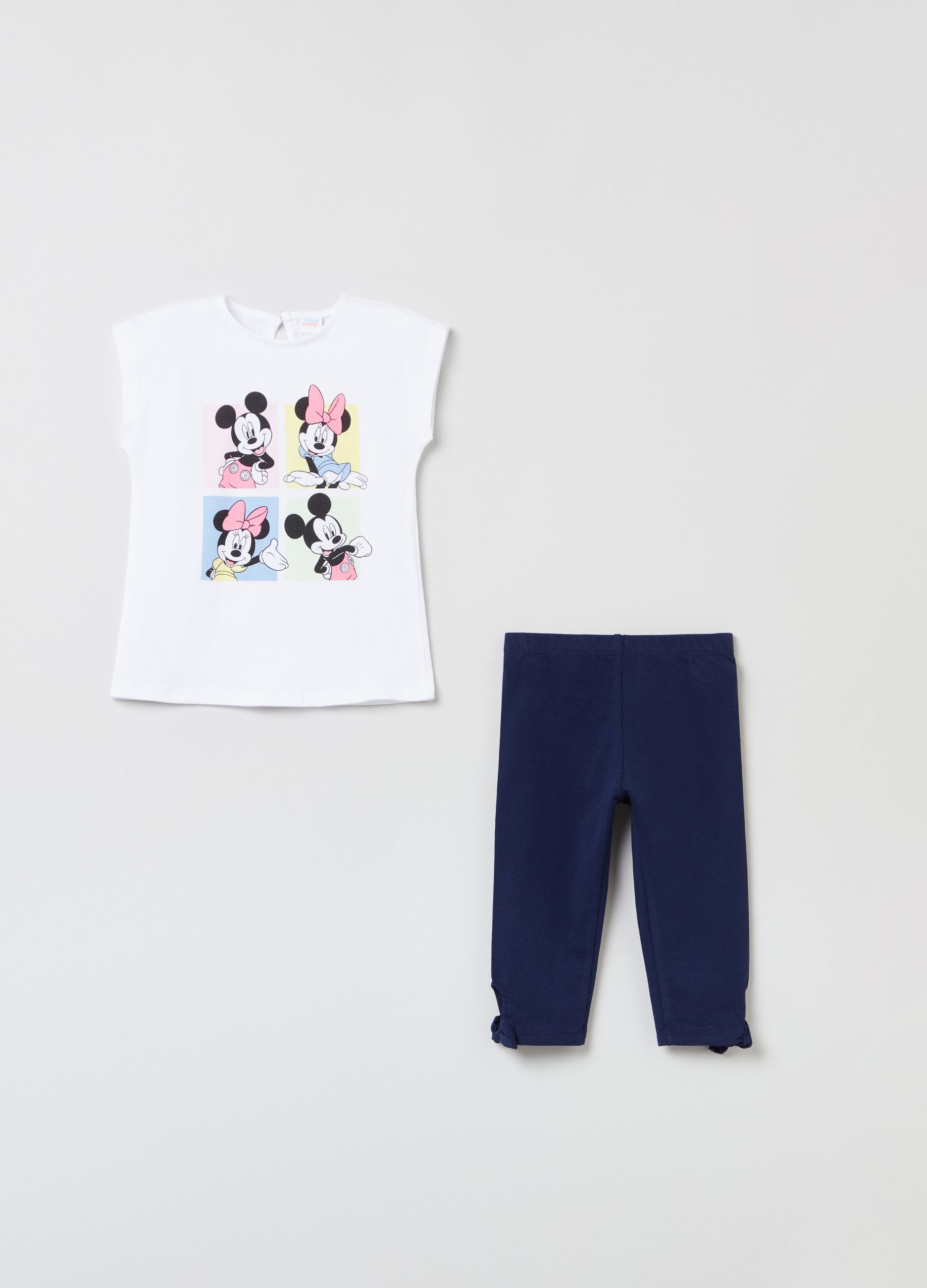 Jogging set with Minnie and Mickey Mouse print
