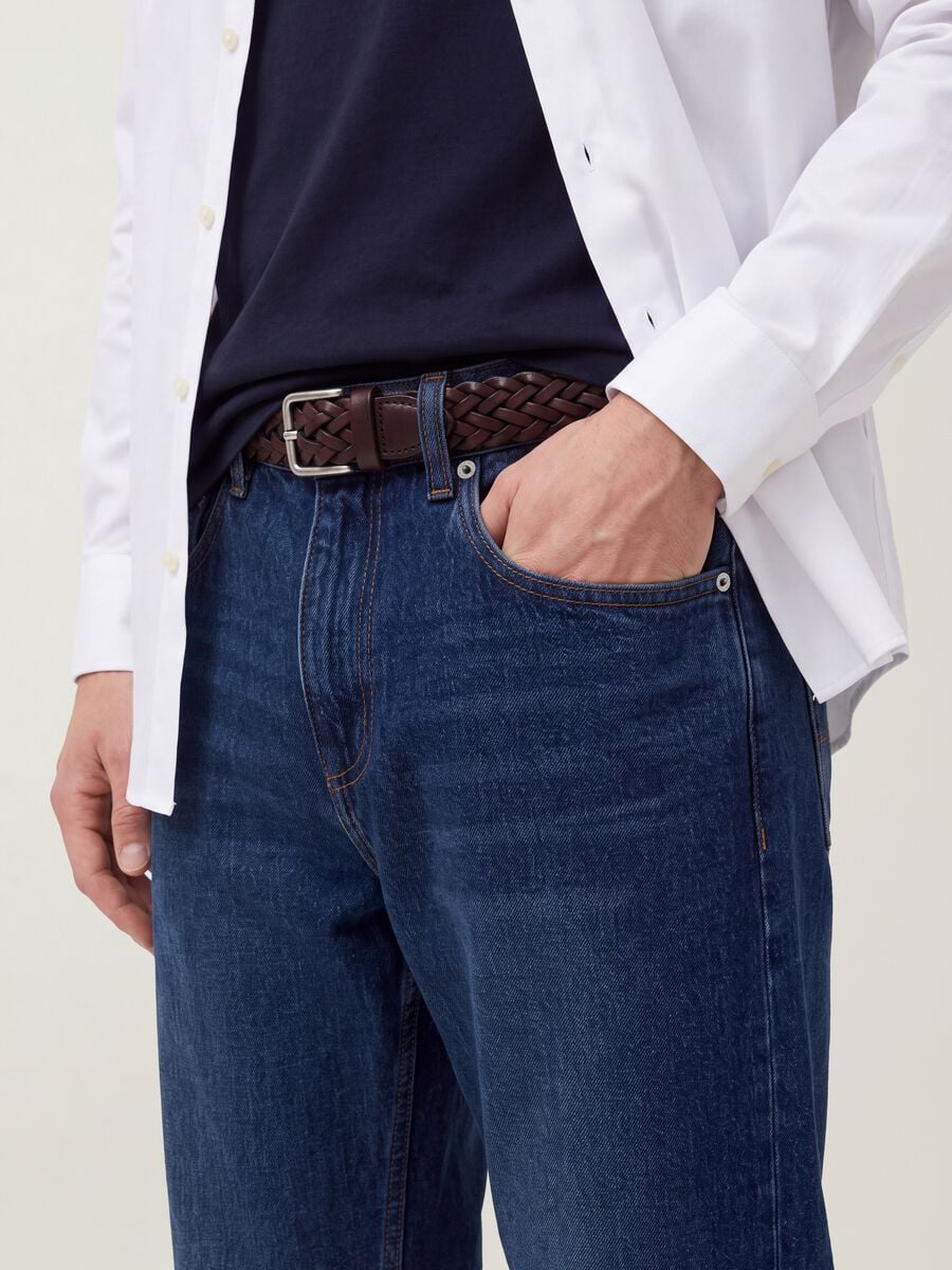 Jeans denim in puro cotone relaxed fit_3