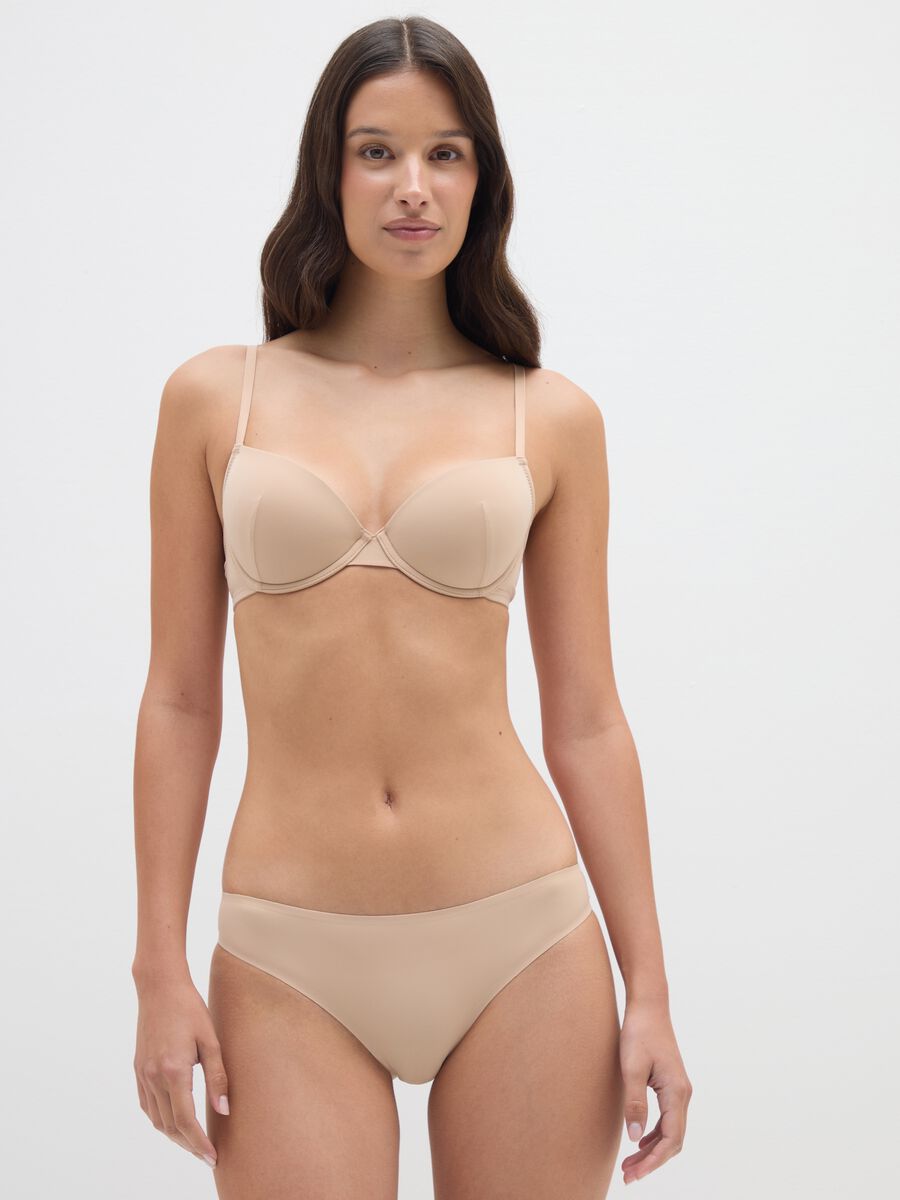 Slip in tessuto elasticizzato beige regular fit_0