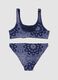 Girls&rsquo; blue stretch bikini with paisley print_1