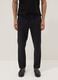 Black stretch carrot-fit chino trousers_1