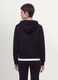 Black cotton-blend hoodie, regular fit_3