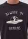 T-shirt with “Be aware of humans” print_2