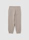Beige cotton trousers for boys_1