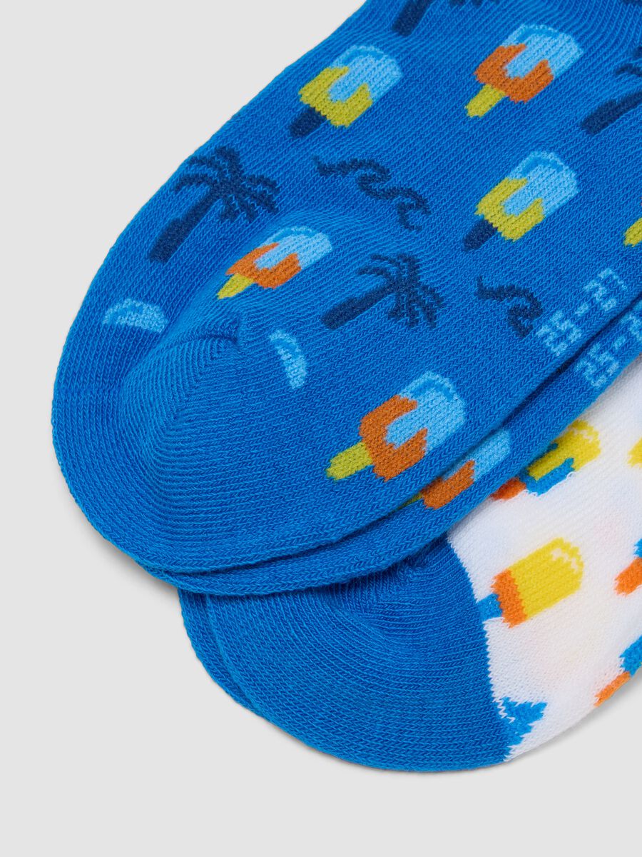 Multipack calze in misto cotone elasticizzato multicolor da bambino_1