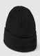 Black Wool Blend Knitted Beanie_2