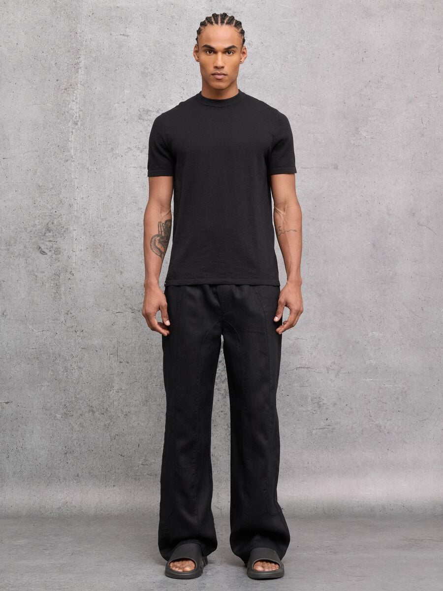 Knit T-shirt Black_3