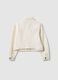 Giacca in puro cotone bianco da bambina regular fit con ricami_1