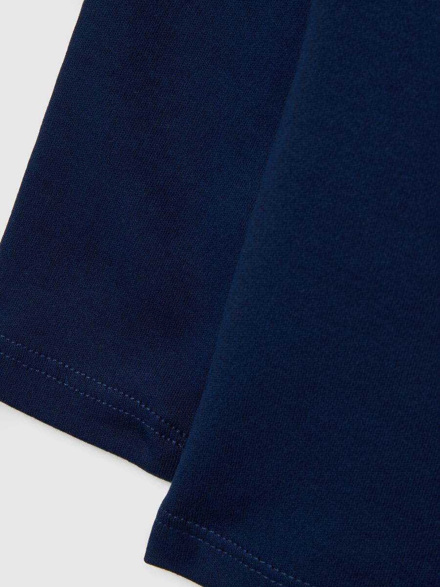 Blue turtleneck shirt for children in pure cotton regular fit_3