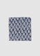 Blue pure cotton sarong with floral print_1