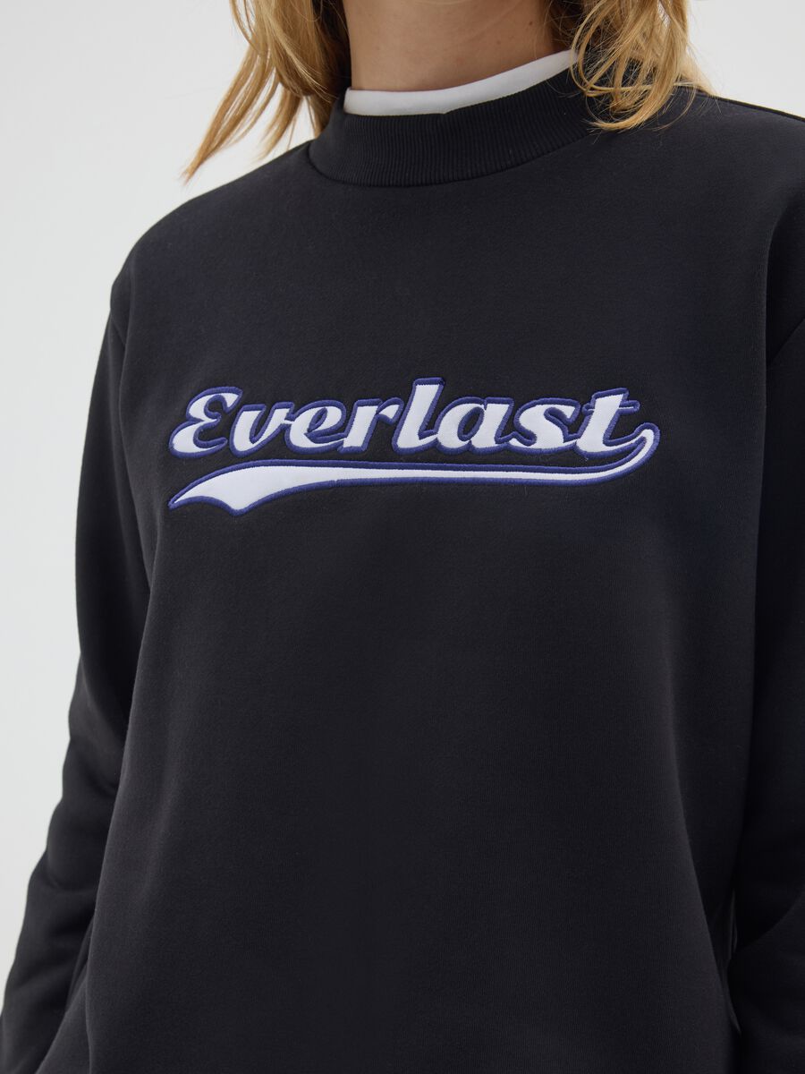 Felpa nera a girocollo Everlast _3