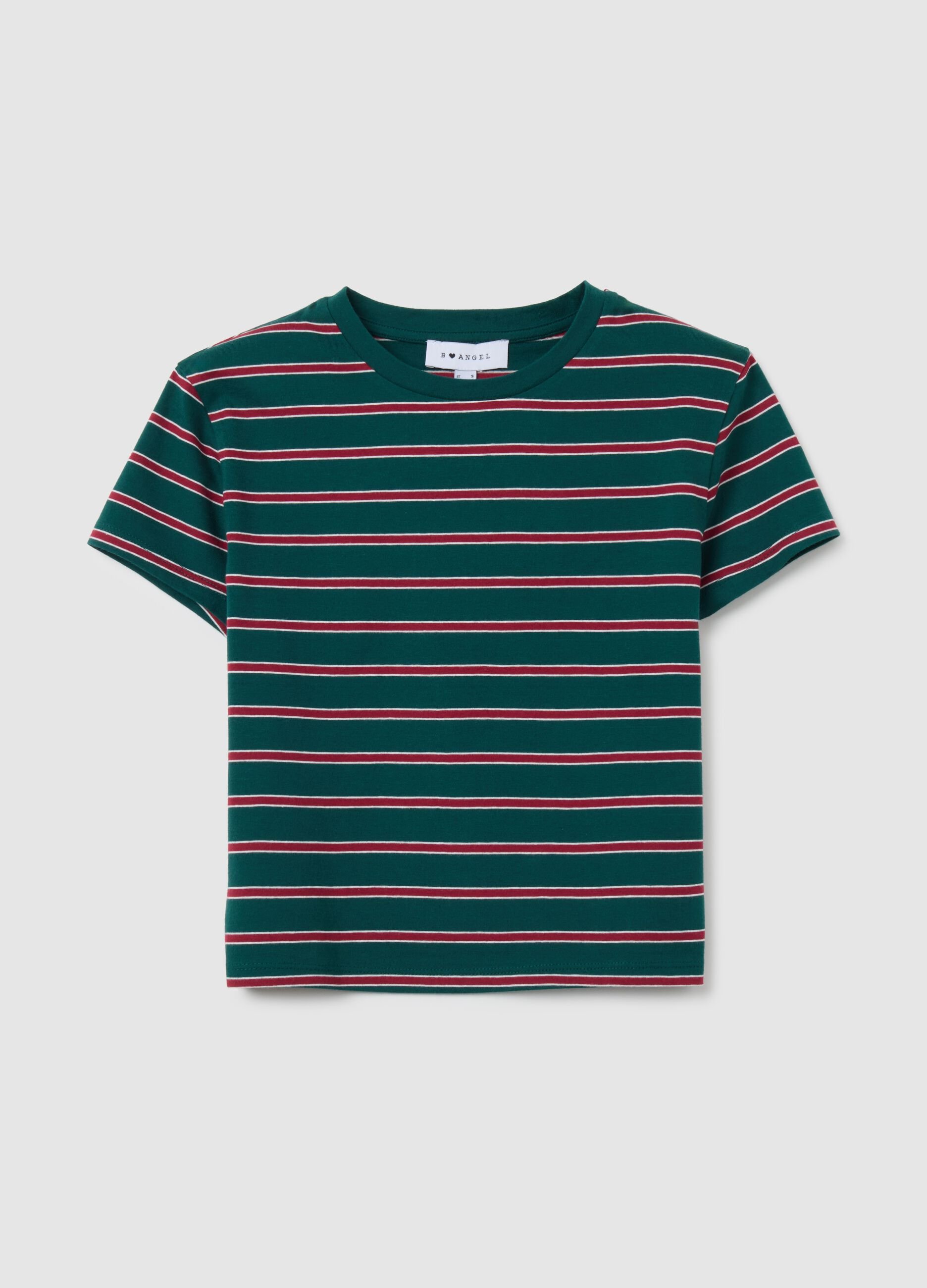 T-shirt in puro cotone multicolor fitted