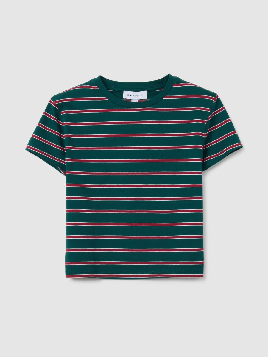 T-shirt in puro cotone multicolor fitted_4