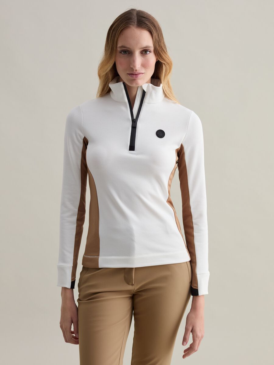 Half-zip fleece with waffle weave_0