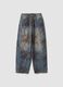 Blue wide-leg jeans in a cotton, viscose and lyocell blend_0