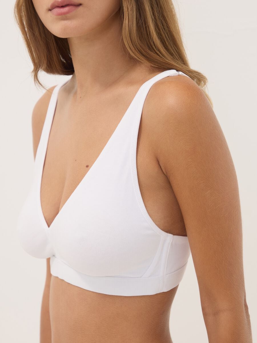 Reggiseno a triangolo bianco in cotone organico elasticizzato_3