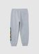 Kids grey cotton jogger trousers regular fit_1