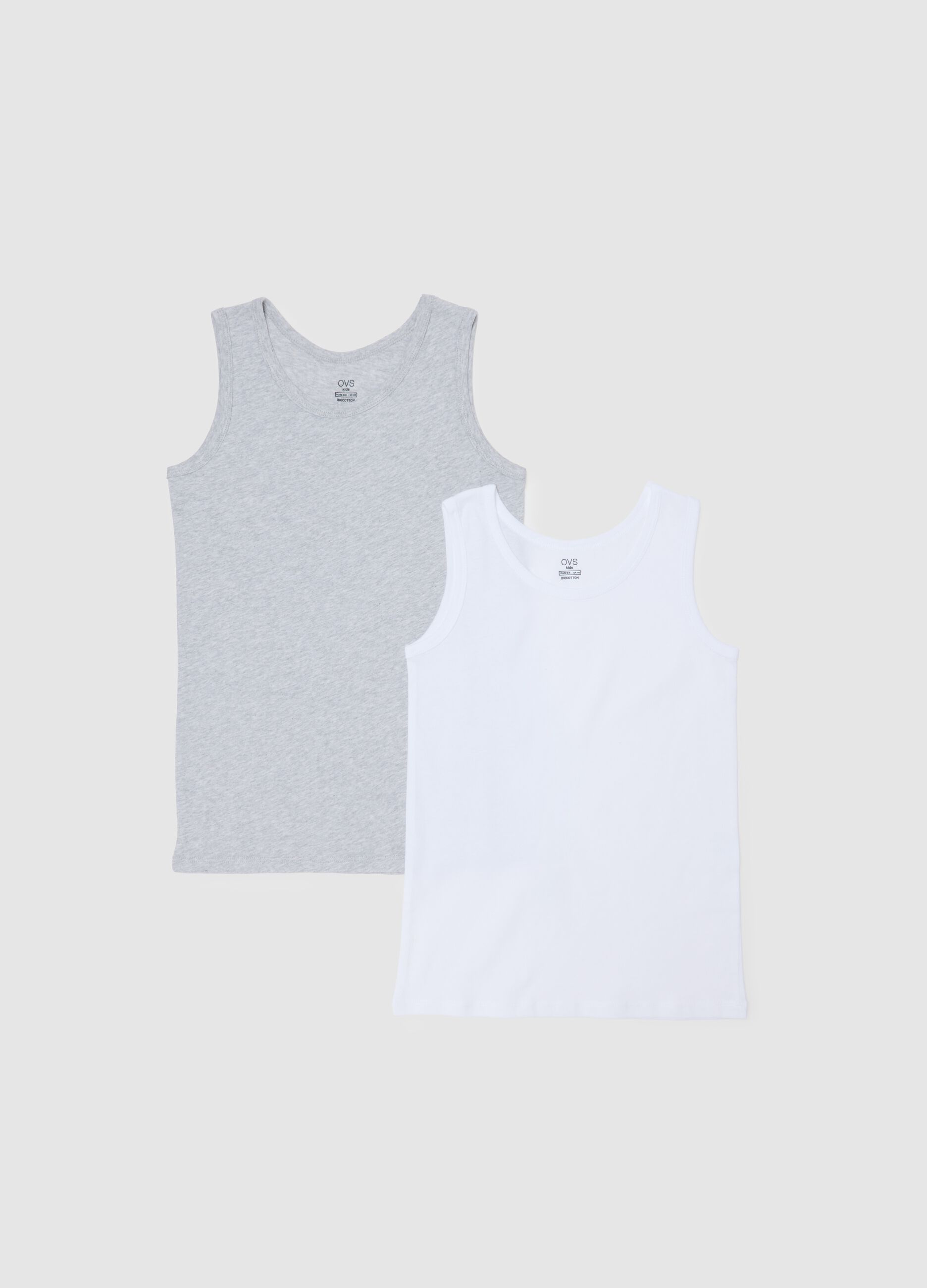 Boy's multicoloured pure cotton tank top set, regular fit