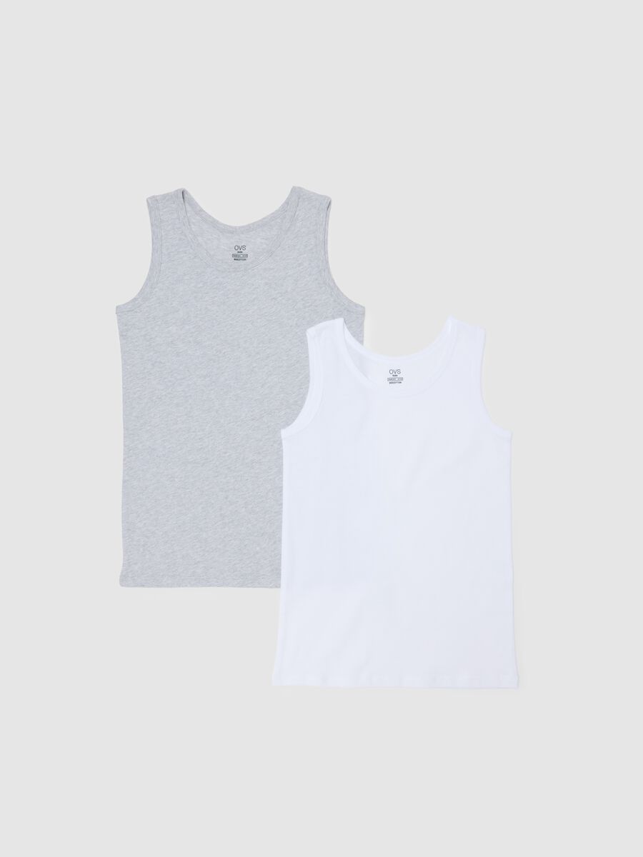 Boy's multicoloured pure cotton tank top set, regular fit_0