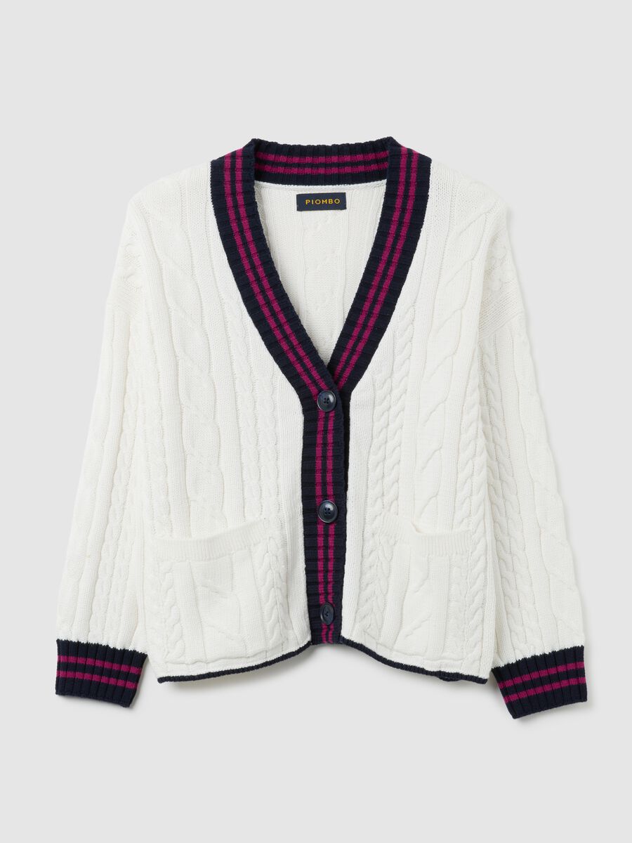 Multicolor pure cotton cardigan regular fit_4