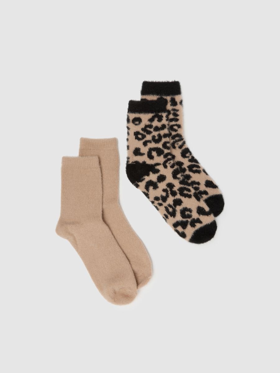 Multicolour Stretch Fabric Sock Duo_0
