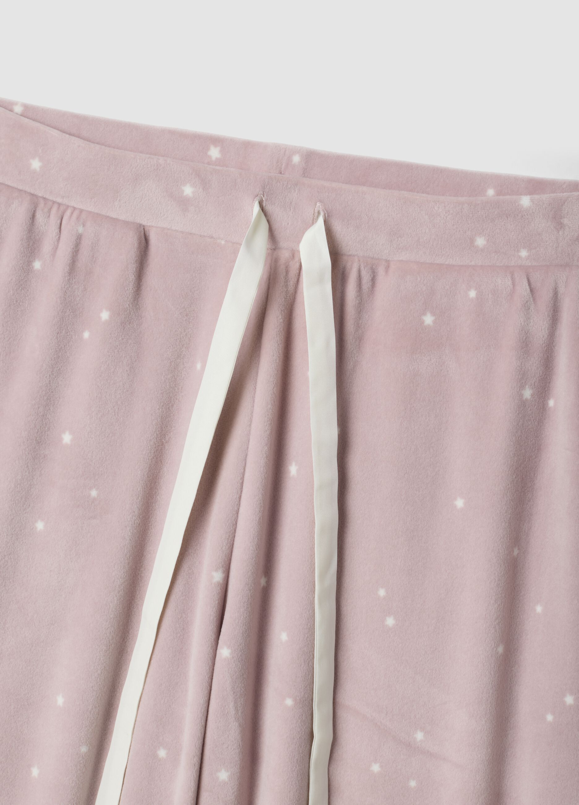 Purple star-print stretch pyjama trousers