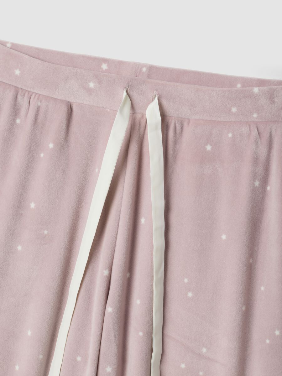 Purple star-print stretch pyjama trousers_5