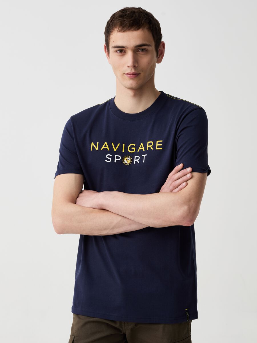 T-shirt stampa lettering Navigare Sport_1