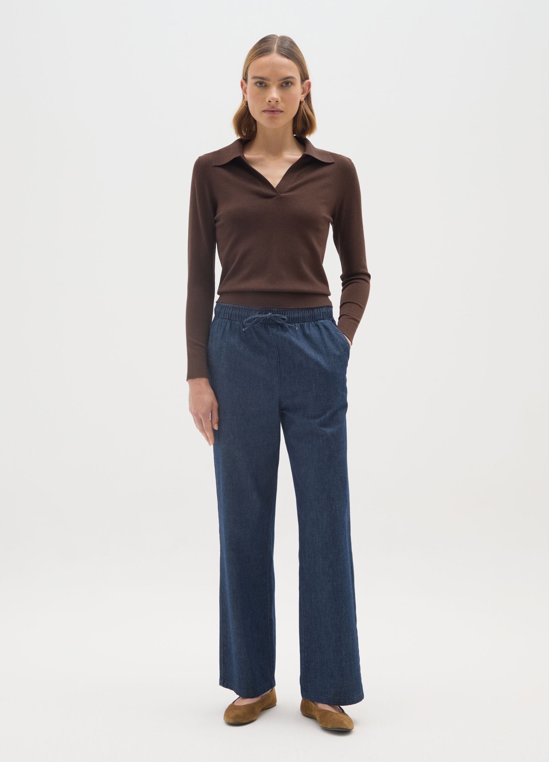 Brown Regular Fit Jumper