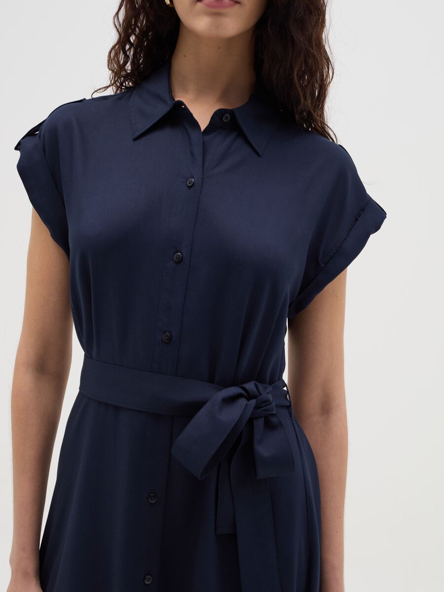 Long shirt dress with belt_3