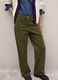 Straight Green Trousers in Stretch Cotton_3