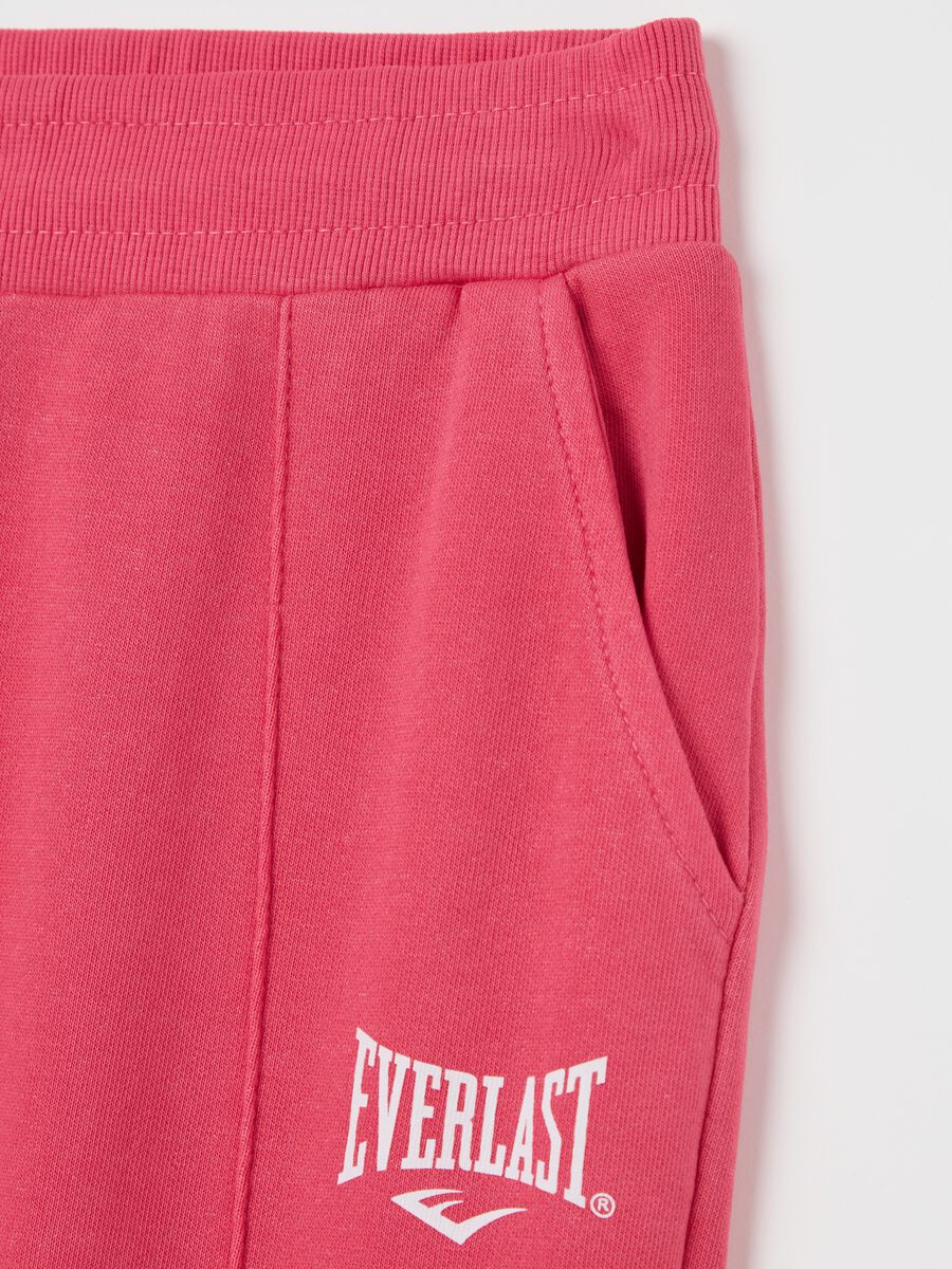 Fuchsia joggers with elasticated edging and logo print_5