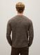 Maglione girocollo marrone khaki in misto lana_3