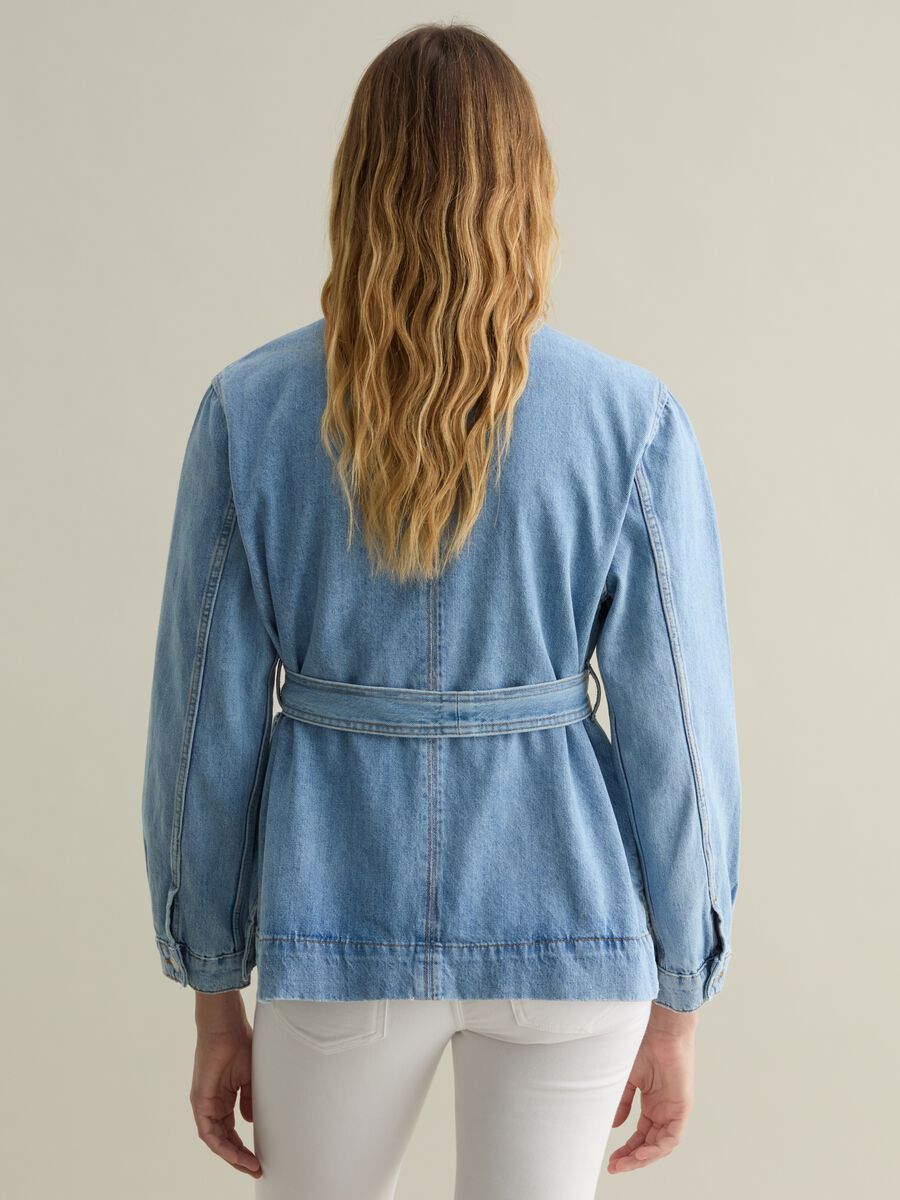 Denim shacket with belt_2