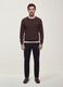 Black slim-fit stretch cotton and lyocell chino trousers_0