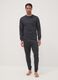 Grey organic cotton crew-neck pyjamas_0