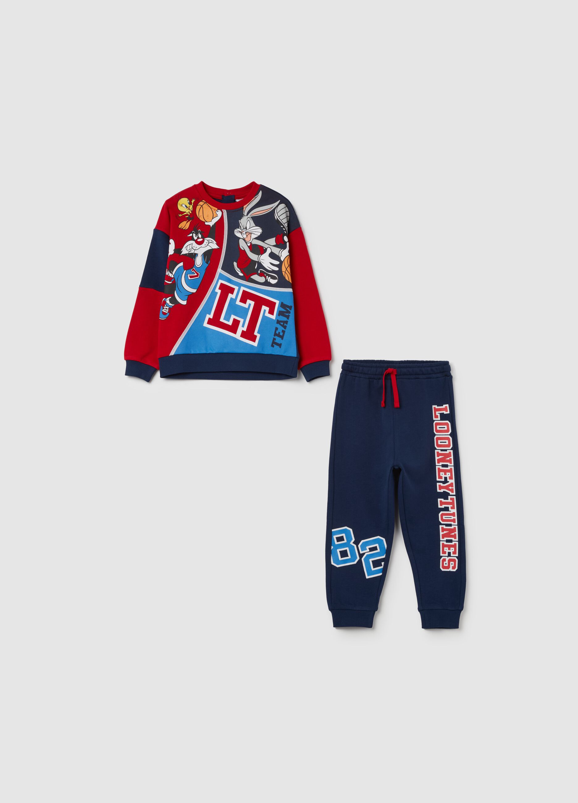 Jogging set with Bugs Bunny and Sylvester the Cat print
