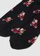 Black Cotton Blend Christmas Long Socks_1