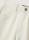Shorts in puro cotone denim bianco wide leg_5