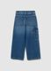Girls' Wide Leg Denim Cotton Trousers_1